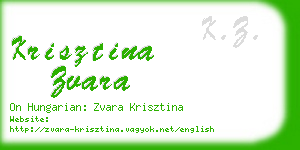 krisztina zvara business card